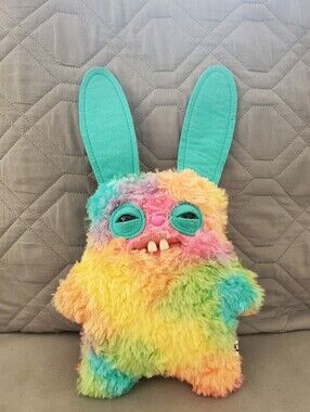 Fuggler Rainbow Tie Dye Rabid Rabbit Plush Weird Ugly Monster
